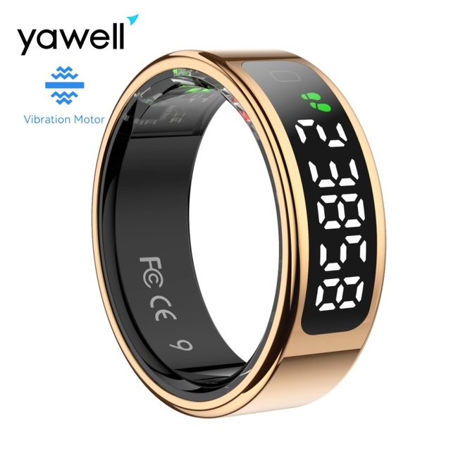 Yawell R11M Smart Digital Ring White Label Smart Fitness Ring Screen Display Prayer Counter Smart Ring with Vibration