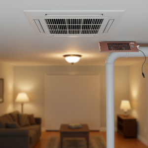 Ventilateur de surpression thermostatique Vevor 4 x 12 pouces marron, vitesse réglable, chauffage et refroidissement, système de ventilation intelligent HVAC - Product Image 2