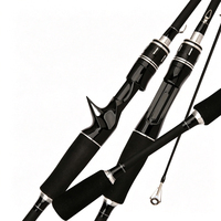 Canne à pêche 2 brins en fibre de verre ML Power Lure 1,65m-2,4m pour spinning et casting, eau douce, carpe, bar, truite, légère et sensible