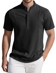 Production personnalisée de demi-cardigans pour hommes d'Europe et d'Amérique, T-shirt avec imprimé décontracté Cedar, respirant - Product Image 5