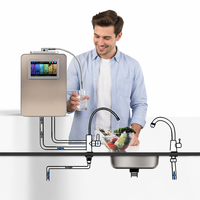 Ioniseur d'eau alcaline électrique Kangen Factory avec plaques en titane et platine, purificateur d'eau domestique à 8 pièces monté sur robinet