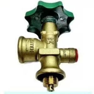 Válvula Angular de 1/2 Pulgada NPT para Gas, Instalación con Tornillo para Cilindros - Product Image 1