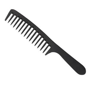 Hairdressing Comb Plastic Large Manufacturing Customized Comfortable Plastic Wide Tooth Plastic Hair Comb With Logo