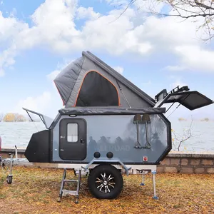 Fuoristrada di buona qualità camper in alluminio all'aperto piccola casa caravan camper rimorchio con doccia