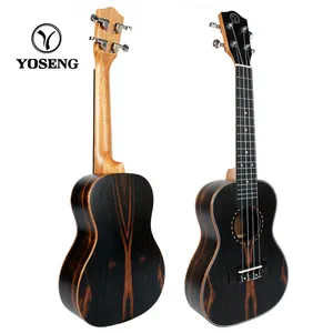 Tốt Nhất Ebony Flamed Gỗ Handmade Satin Bán Buôn Ukulele