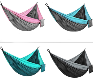 مقاومة للتمزيق في الهواء الطلق قابلة للطي التخييم أرجوحة المظلة قماش النايلون مزدوجة في الهواء الطلق أرجوحة سياحية - Product Image 1