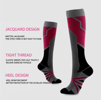 Chaussettes de compression Football course vélo alpinisme chaussettes de sport infirmière œdème enceinte V Anti Fatigue chaussette élastique