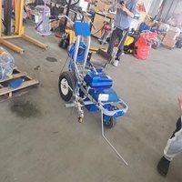 Machine de marquage routier pour la peinture de lignes de parking, machine de marquage de lignes sans air alimentée par batterie avec guide laser