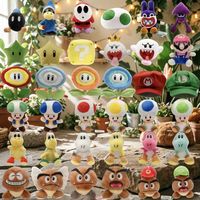 Vente en gros Yoshi Apple Shy Guy Boom Pom Princess Daisy Peach Rosalina Lumalee Koopa Boo Ghost Toad Poupée en peluche en coton PP