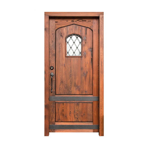 Puertas exteriores de madera maciza de último diseño de moda puerta de <span class=keywords><strong>entrada</strong></span> arqueada puertas de <span class=keywords><strong>entrada</strong></span> de Metal para el hogar - Product Image 5