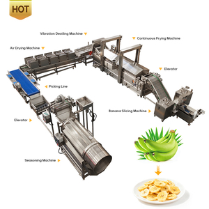Ligne de production semi-automatique de chips de banane plantain avec acier inoxydable 304 et capacité de 30-50 kg/h - Product Image 1
