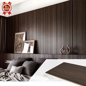 Design d'intérieur Panneau mural creux en bambou et fibre de bois Plaque d'ingénierie WPC Panneau mural plat de bureau avec épissure sans couture - Product Image 4