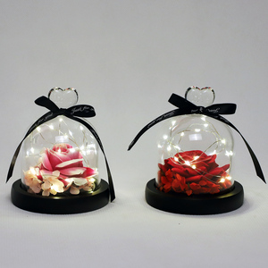 Ngày của Mẹ Quà Tặng Tự Nhiên Vĩnh Cửu Hoa Mãi Mãi Bảo Quản Tăng Trong Glass Dome LED Rose Hoa Quà Tặng Cho Các Bà Mẹ Ngày - Product Image 1