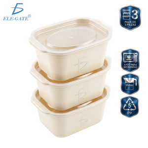 Ele-Gate Food Storage Containers 350ml Microwave Safe <b>Lunch</b> <b>Boxes</b> Pack of 3 - Product Image 4