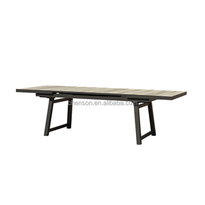 लक्जरी रेस्तरां फर्नीचर आउटडोर टेबल एल्यूमीनियम गार्डन फर्नीचर आधुनिक विस्तार पैटियो सिरेमिक टॉप में डाइनिंग टेबल - Product Image 5