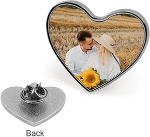 Pins de Solapa de Esmalte Duro de Metal con Diseño de Corazón Personalizado, con Foto, Nombre o Logotipo, para Regalo de Amigos, para Ropa - Product Image 4