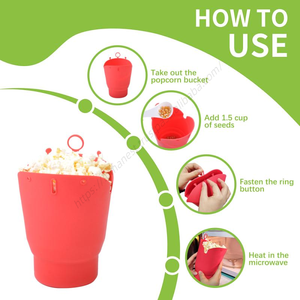 Máquina para Hacer Palomitas de Maíz en Microondas Syh173, Tazón Plegable de Silicona - Product Image 3