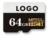 U3 64GB Plastik-TF-Karten Klasse 10/A1 Hochgeschwindigkeit für Action-Kameras & Tragbare Geräte OEM Schwarz