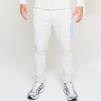 Joggers ajustés personnalisés, blocs de couleur, poches zippées, en molleton bouclette épais, pantalons décontractés et confortables pour hommes