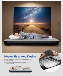 बिल्ट-इन पंप के साथ डबल साइज फोल्डिंग इन्फ्लैटेबल स्लीपिंग एयर बेड, फुल साइज इनडोर और आउटडोर बेड एयर मैट्रेस - Product Image 3