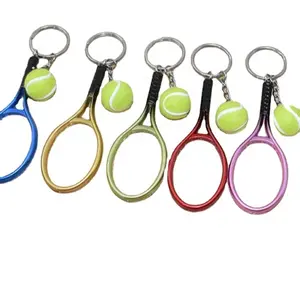 Benutzer definierte Mini Tennis schläger Metall Kreative kleine Geschenke Schlüssel bund