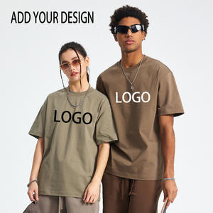 245GSM Heavy Weight Luxury <b>Tshirt</b> Unisex Custom Print Logo Blank T Shirt Oversize Men's T-shirt - Product Image 2