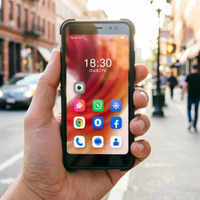 Teléfono Móvil Resistente H7 4G Desbloqueado, Pantalla de 4.96 Pulgadas, Android 16, Mini Smartphone Resistente a Caídas
