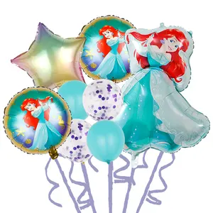 8pcs Large Elsa Anna Belle Snow White Cinderella Elsa Five Princess Foil Balloons Birthday Party Decoration Kids Toys Air Globos