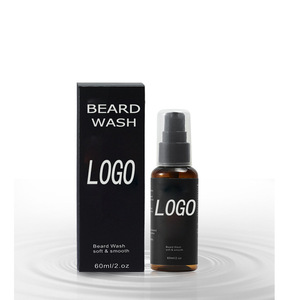 Set de lavado de barba de 60 ml, aceite herbal para barba con peine de madera para el cuidado de la barba masculina, aspecto natural, sin perfume - Product Image 4