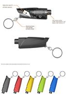 Kit d'urgence porte-clés Hotsale : Coupe-ceinture de sécurité, marteau de sécurité automobile ABS+Acier, brise-vitre pour la défense personnelle des femmes