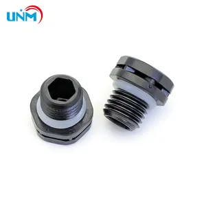 UNM M6 Black Waterproof Breathable Screw Valve For Outdoor Lighting