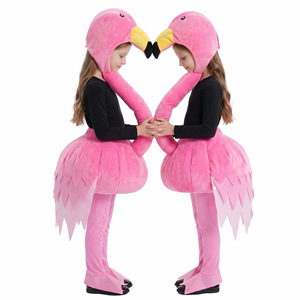 Flamingo Animal Costume For Kids Pink Inflatable Cosplay Outfit Party Performance Costume Age 5-7 Years - Product Image 1