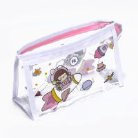 Sac à crayons en PVC personnalisé classique avec logo, étui à crayons transparent en PVC, trousse scolaire pour enfants, étui pour étudiants, garçons et filles