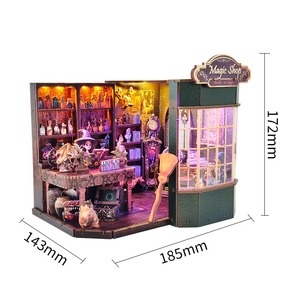 Magic Store Poppenhuis 3D Houten Puzzel, CE-gecertificeerd Milieuvriendelijk Miniatuur Bouwboek Hoekhuis Decoratie DIY - Product Image 5