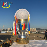 Coupe de trophée gonflable en PVC personnalisée, modèle de trophée de football gonflable en plastique doré