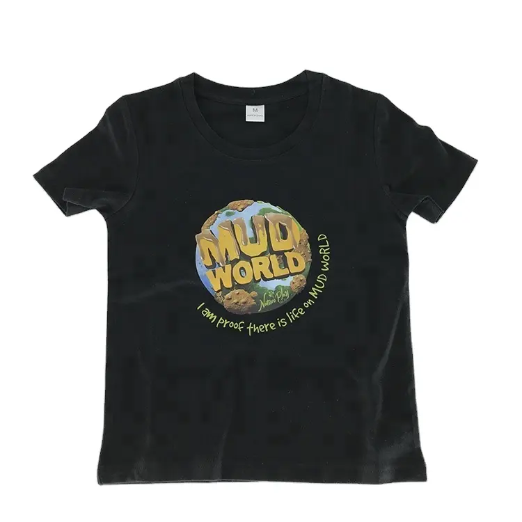 Camiseta de algodão para crianças, 100% algodão, personalizada, com logotipo, para meninos e meninas