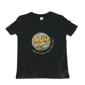 شعار مخصص بسعر الجملة عالية الجودة 100% القطن الصيف الأطفال التي شيرت المحملة قميص لصبي فتاة الاطفال