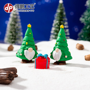 Christmas <b>Tree</b> Gnome Mini Figure Resin Ornament Holiday Decoration Christmas Theme - Product Image 2
