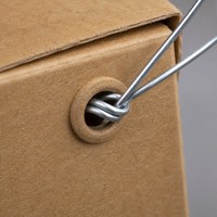 Boîte à nouilles biodégradable avec poignée en fil métallique, conteneur pour plats asiatiques à emporter, emballage alimentaire chinois en papier kraft, vente en gros