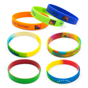 Pulseras de Cinta de Doble Capa Multicolores con Logotipo Personalizado, Resistentes al Desgarro, Impresas en Serigrafía, para Uso Promocional - Product Image 4