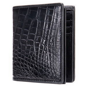 Design 100% <span class=keywords><strong>portafoglio</strong></span> in vera pelle di <span class=keywords><strong>coccodrillo</strong></span> portafogli Bifold da uomo con elegante portacarte portamonete per uomo - Product Image 1