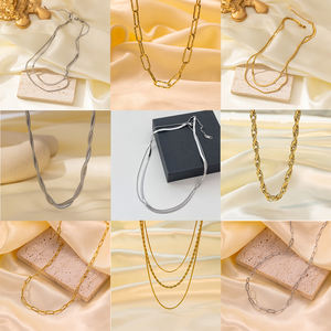 Bijoux de mode à la mode Hip Hop plaqué <span class=keywords><strong>or</strong></span> 18 carats hommes femmes cubain lien <span class=keywords><strong>chaîne</strong></span> collier ras du cou - Product Image 5