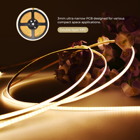 Bande lumineuse LED COB en cuivre de qualité supérieure, 3 mm, flexible, sans points, avec CRI>90 et contrôle WiFi pour l'éclairage intérieur