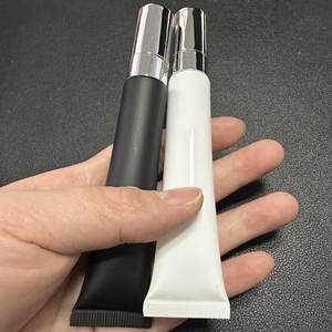 Kemasan Tabung Lipgloss Kosmetik Plastik PE Custom, Kosong, untuk Minyak Bibir, Krim Mata, dengan Aplikator Logam Zinc Alloy - Product Image 2