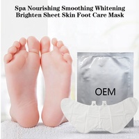Masque chaussettes pour les pieds au collagène et à l'acide hyaluronique, marque privée, éclaircissant, exfoliant, hydratant, nourrissant, végétalien, pour pédicure, vente en gros