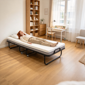 Klappbares Zusatzbett mit Matratze in Kompressionsverpackung, Robuster Metallrahmen, Hotelzusatzbett zum Fabrikpreis vom Lieferanten - Product Image 2