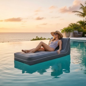 Chaise longue gonflable avec housse en tissu, canapé-lit gonflable pliable d'extérieur, chaise longue flottante, chaise longue en <span class=keywords><strong>PVC</strong></span> - Product Image 1