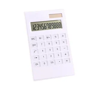 Wit Solar Gift Calculator, Aangepaste Logo Geaccepteerd, Reclame Promotie Kantoor Rekenmachine