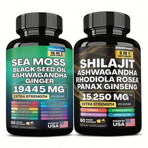 OEM Sea Moss 7000mg Aceite De Semilla Negra 4000mg Ashwagandha 2000mginger & Shilajit 9000mg Shilajit y cápsula Seamoss - Product Image 1