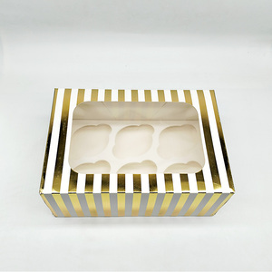 Vàng hộp phim bao gồm cho cupcakes cá nhân <span class=keywords><strong>cupcake</strong></span> hộp món tráng miệng Dip Platter với ngăn và lỗ <span class=keywords><strong>cupcake</strong></span> hộp giấy - Product Image 5